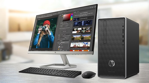 Bộ đôi máy tính HP Pavilion 590 và màn hình 24F giá mềm, cấu hình mạnh mẽ cho dân thiết kế đồ họa