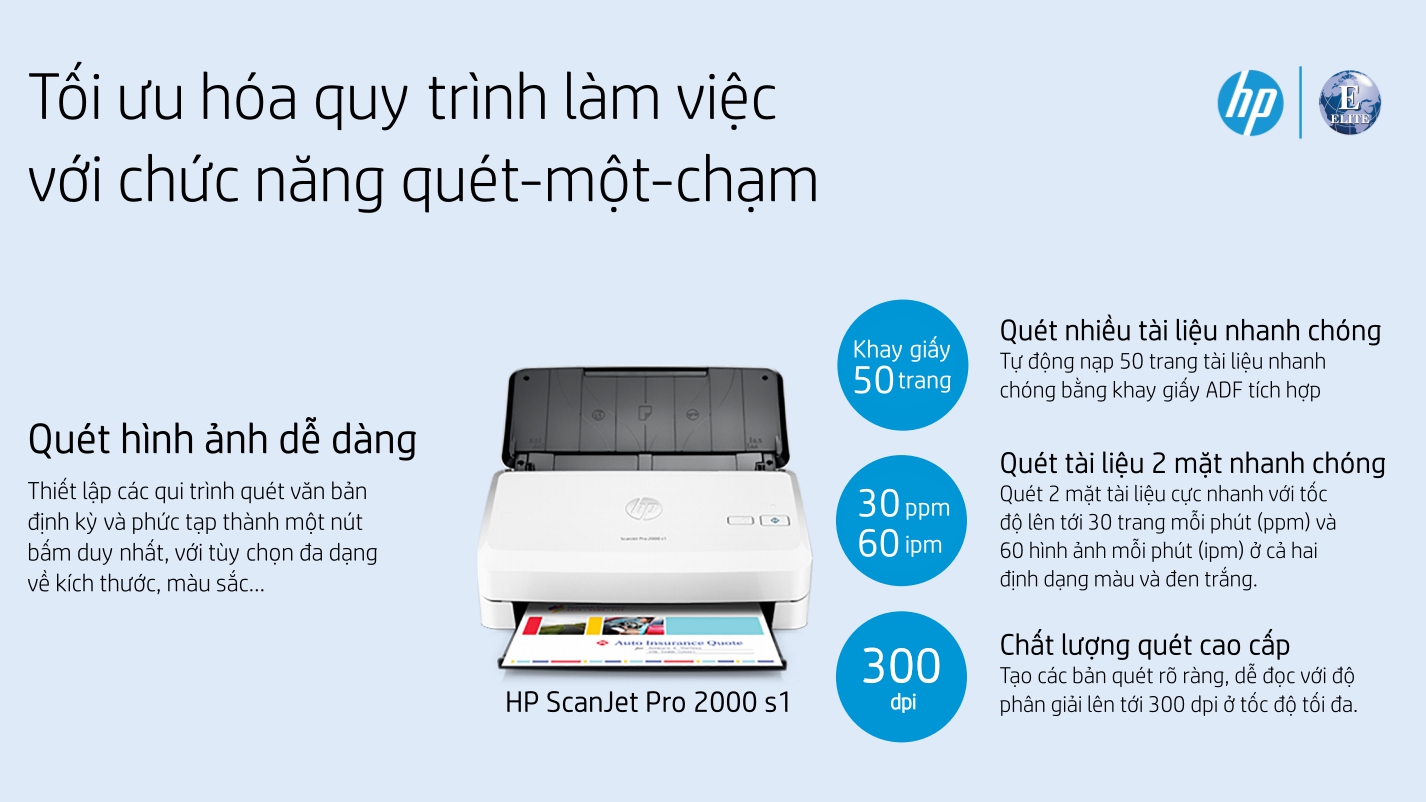 3 điểm khác biệt giúp máy quét HP ScanJet Pro 2000 s1 trở thành sự lựa chọn hàng đầu của doanh nghiệp SMB